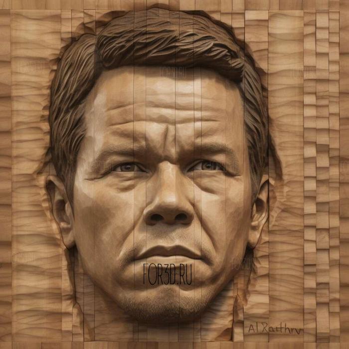 Mark Wahlberg 1 stl model for CNC